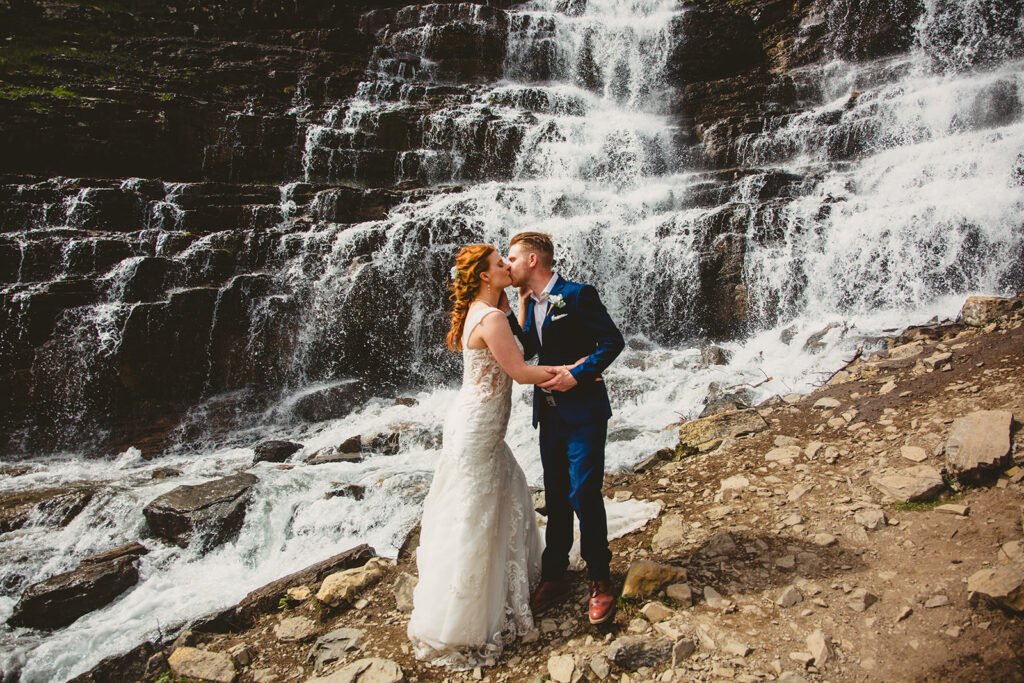 waterfall elopement in Colorado