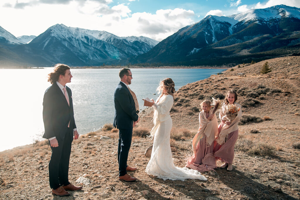 buena vista elopement ceremony at twin lakes