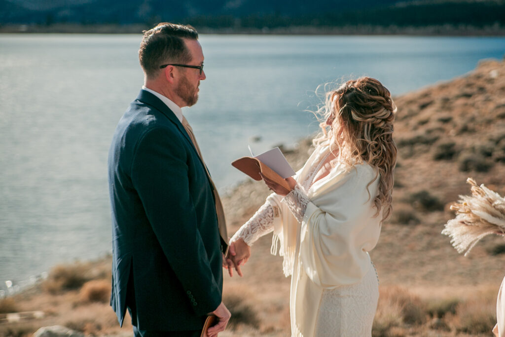 buena vista elopement ceremony at twin lakes