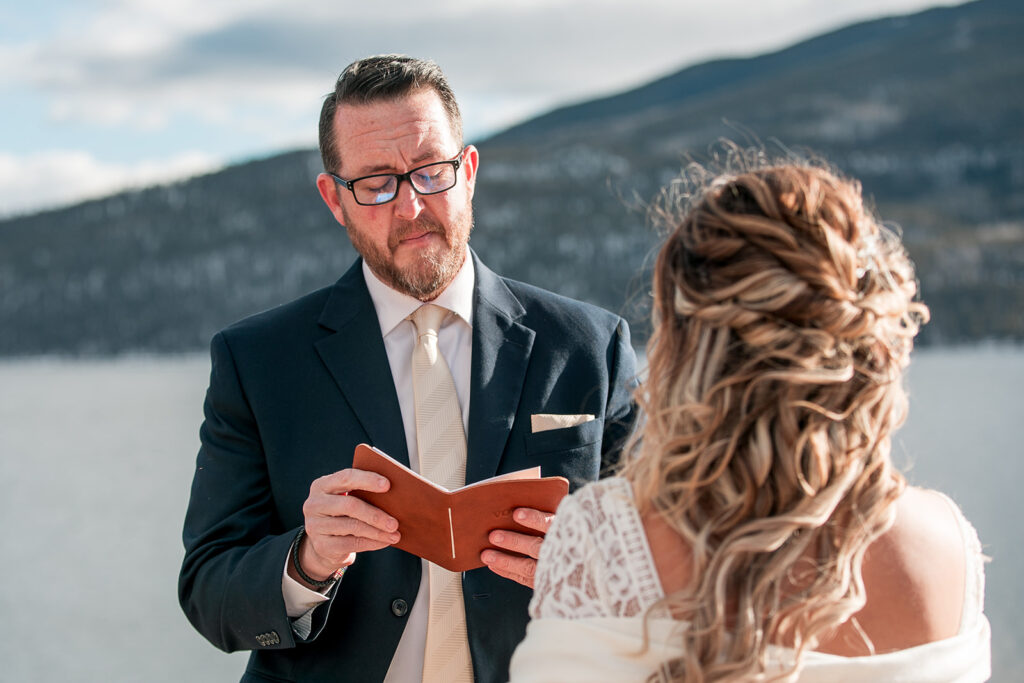 buena vista elopement ceremony at twin lakes