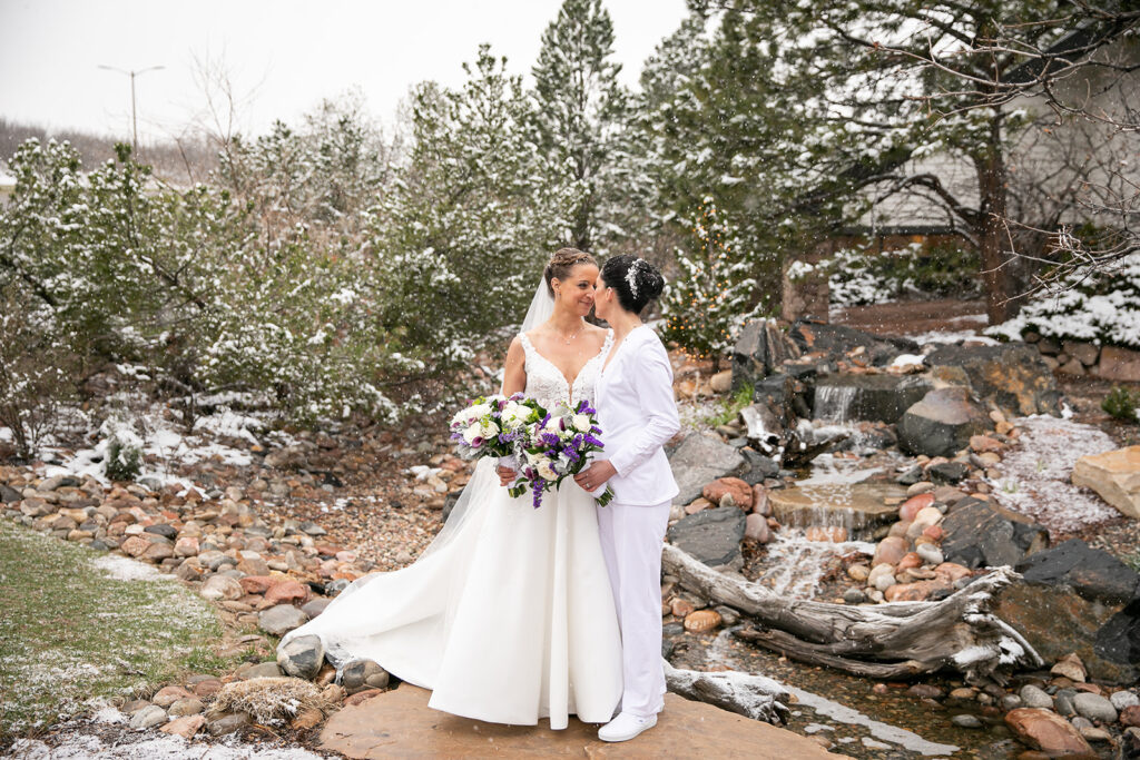 lgbtq elopement couple in colorado